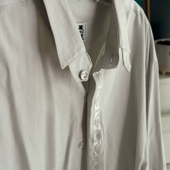 Elegant Light Gray Men's Dress Shirt L 16.5 - Picture 9 of 11